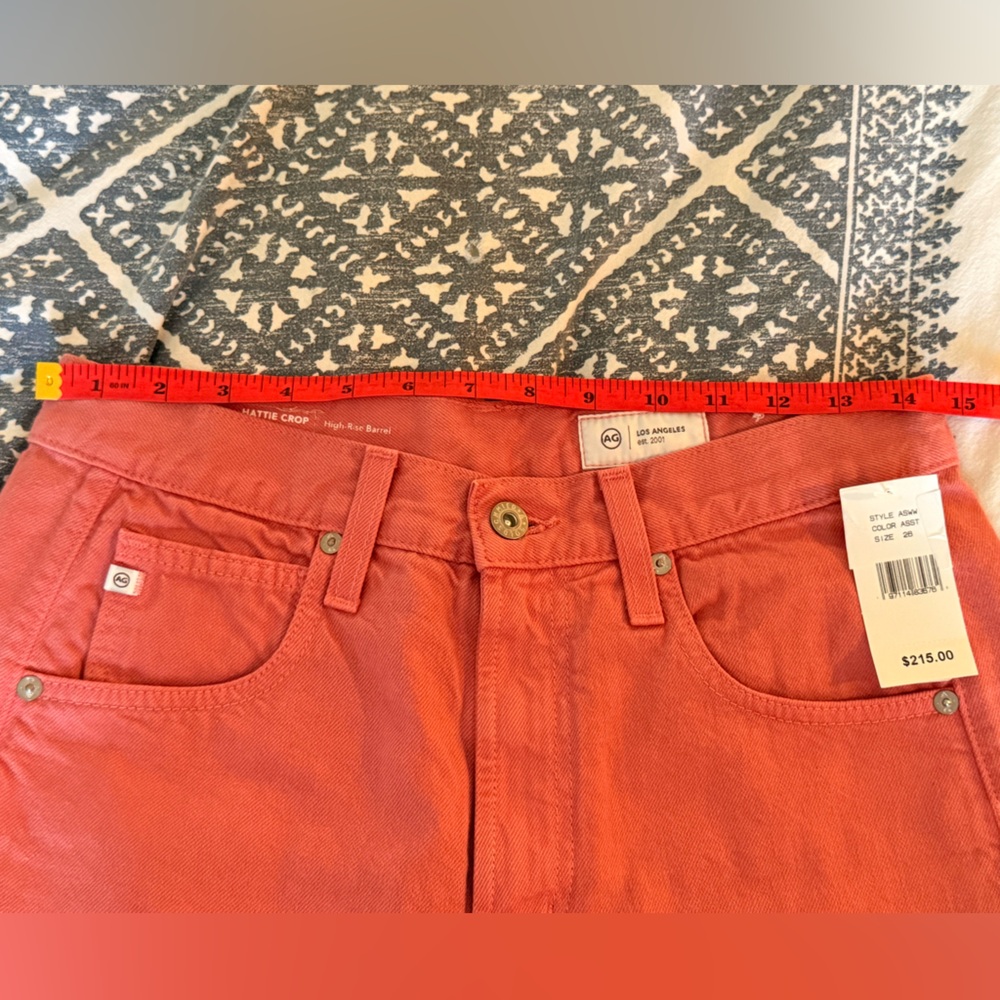 AG Adriano Goldschmeid Hattie Crop High Rise Barrel Jeans - Picture 7 of 8